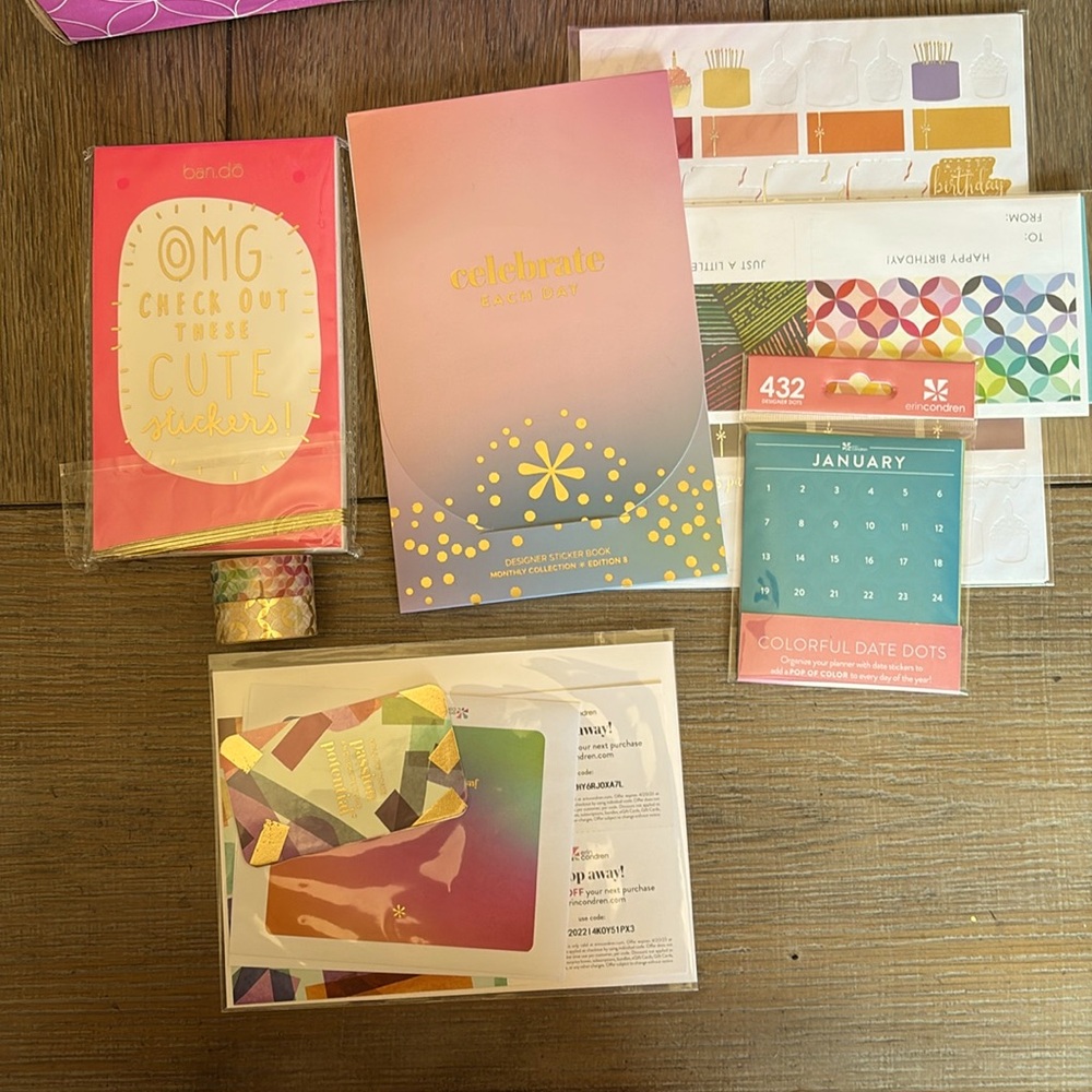 Erin Condren Stickers & Washi Tape Bundle